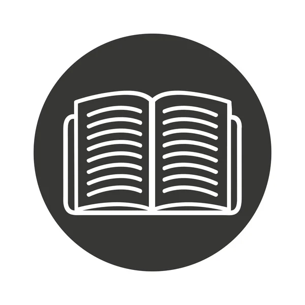 Izolované ikonu textu knihy — Stockový vektor