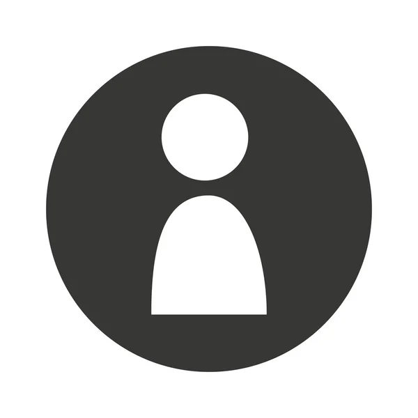 Usuário silhueta ícone isolado —  Vetores de Stock