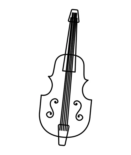 チェロの楽器の分離のアイコン — ストックベクタ