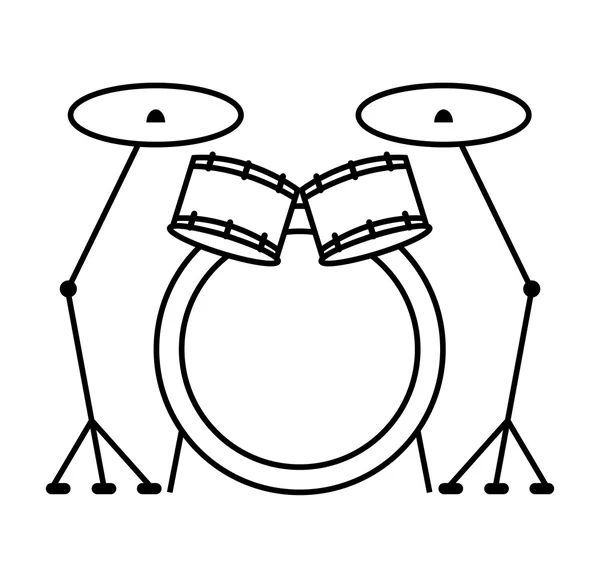 Elszigetelt drumps hangszer — Stock Vector