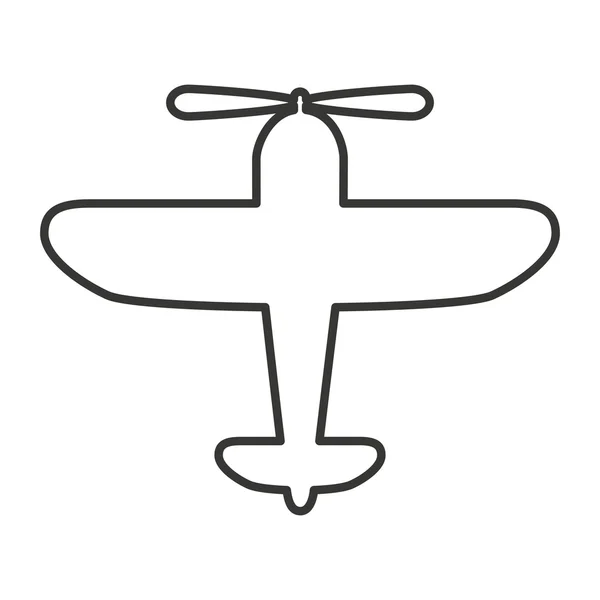 Flugzeug Silhouette isoliert Symbol — Stockvektor