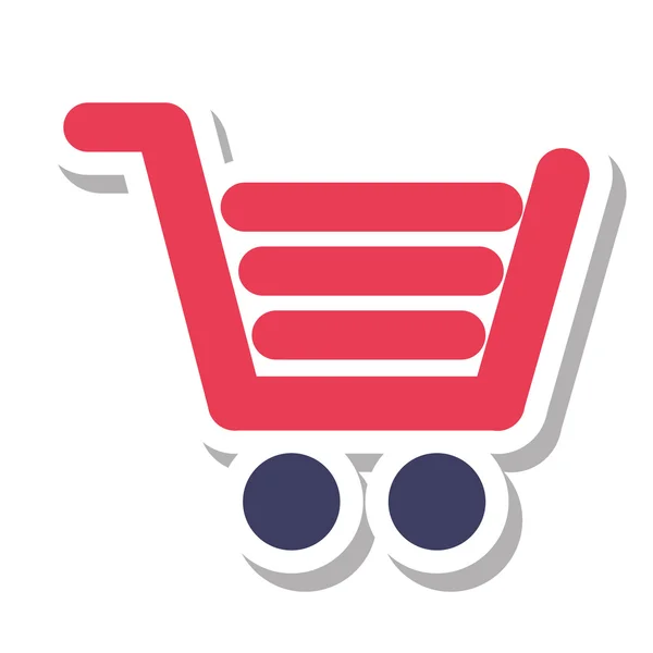 Cart shopping isolated icon — Stock Vector