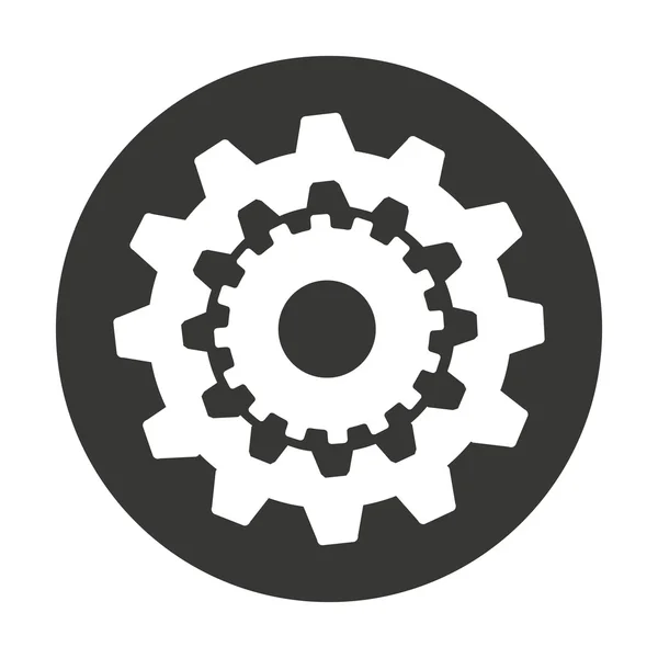 Gears machine work icon — Stock Vector