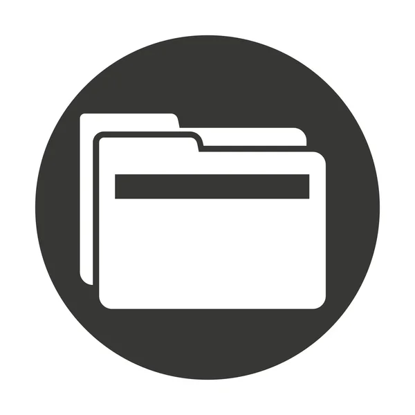 Ikon dokumen data folder - Stok Vektor