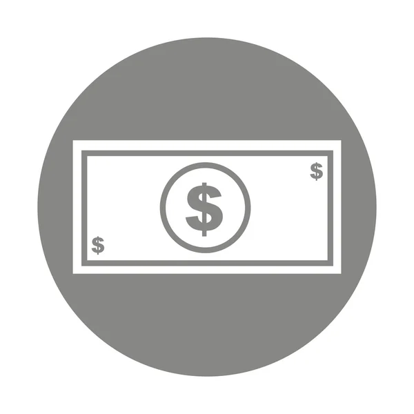 Geldschein Dollar Geld-Symbol — Stockvektor