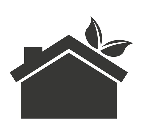 Maison maison silhouette isolé icône — Image vectorielle