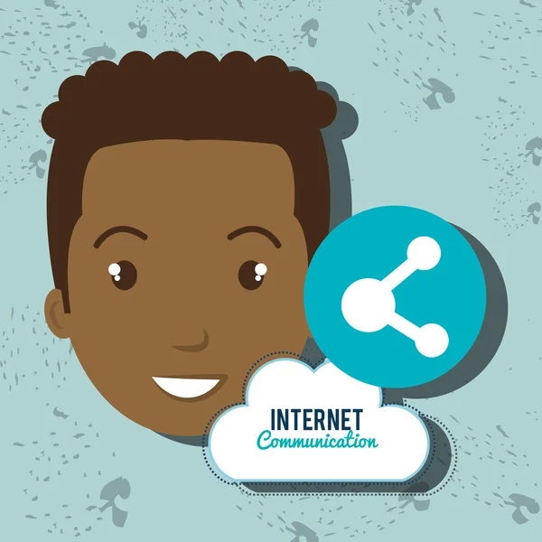Ikona Internet cloudové služby — Stockový vektor