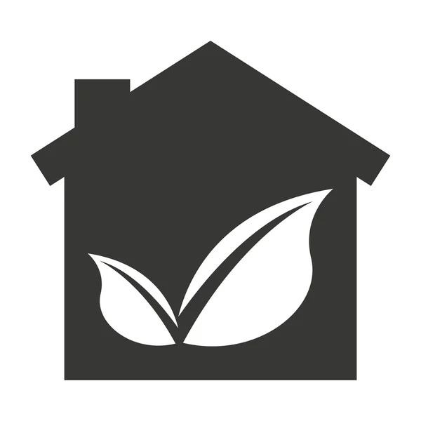 Ház otthon silhouette elszigetelt ikon — Stock Vector