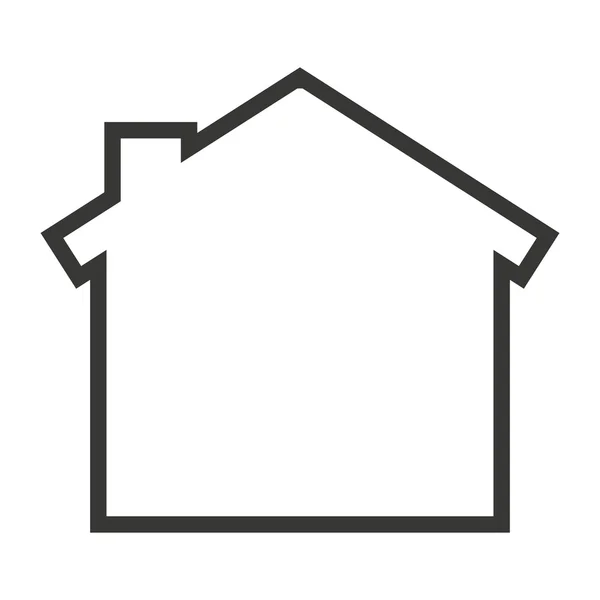 房子家剪影孤立的图标 — 图库矢量图片