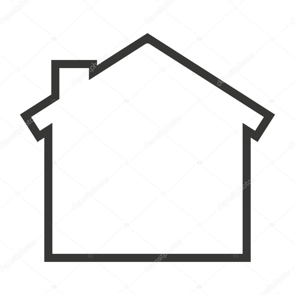 aislados icono de Casa Hogar silueta — Vector de stock ...