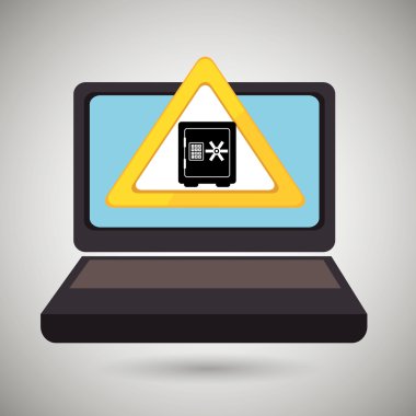 dizüstü bilgisayar virüs güvenli sembolü