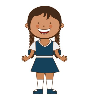 izole mutlu kız öğrenci üniforma