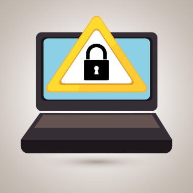 dizüstü bilgisayar virüs güvenli sembolü