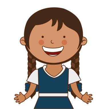 izole mutlu kız öğrenci üniforma