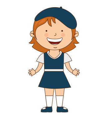 izole mutlu kız öğrenci üniforma