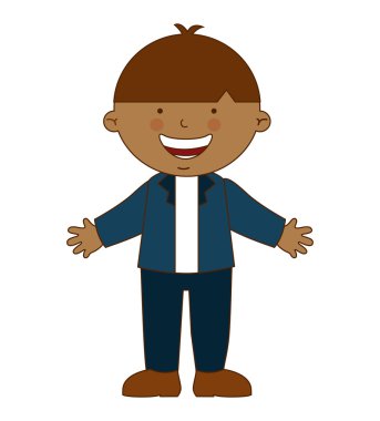 izole mutlu çocuk öğrenci üniforma