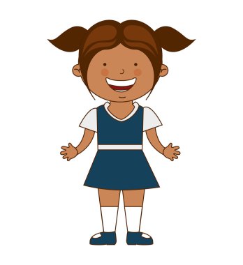 izole mutlu kız öğrenci üniforma