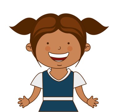 izole mutlu kız öğrenci üniforma