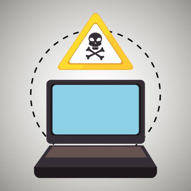 dizüstü bilgisayar virüs güvenli sembolü