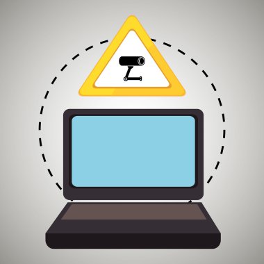 dizüstü bilgisayar virüs güvenli sembolü