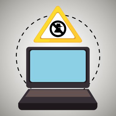 dizüstü bilgisayar virüs güvenli sembolü