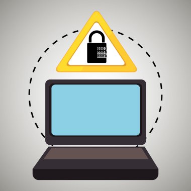 dizüstü bilgisayar virüs güvenli sembolü