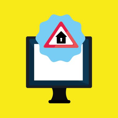 dizüstü bilgisayar virüs güvenli sembolü