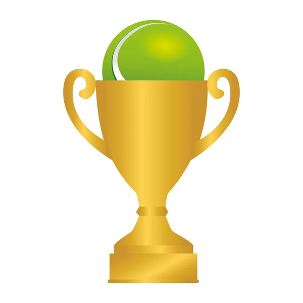 Pelota de tenis trofeo icono vector — Archivo Imágenes Vectoriales