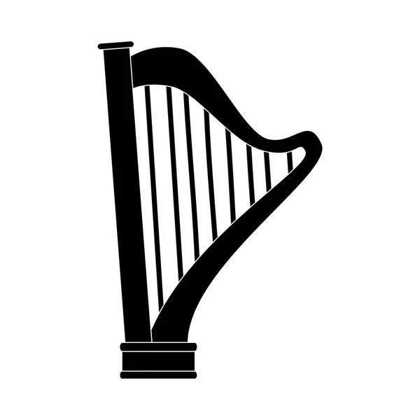 Harp instrument musical icon vector — Stock Vector