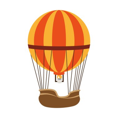 sıcak balon sepet yangın simge vektör