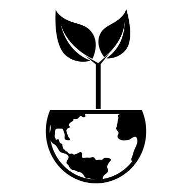 doğa bitki dünya dünya simge vektör