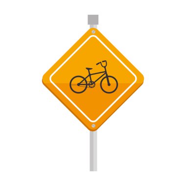 sarı işareti dikkat simge vektör Bisiklet