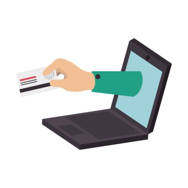 kart para ödemek online kredi çip simge vektör