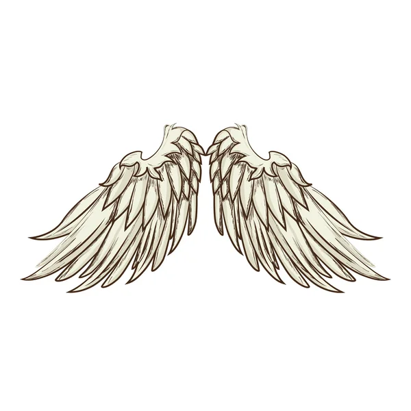 Vektor ikon hewan sayap malaikat - Stok Vektor