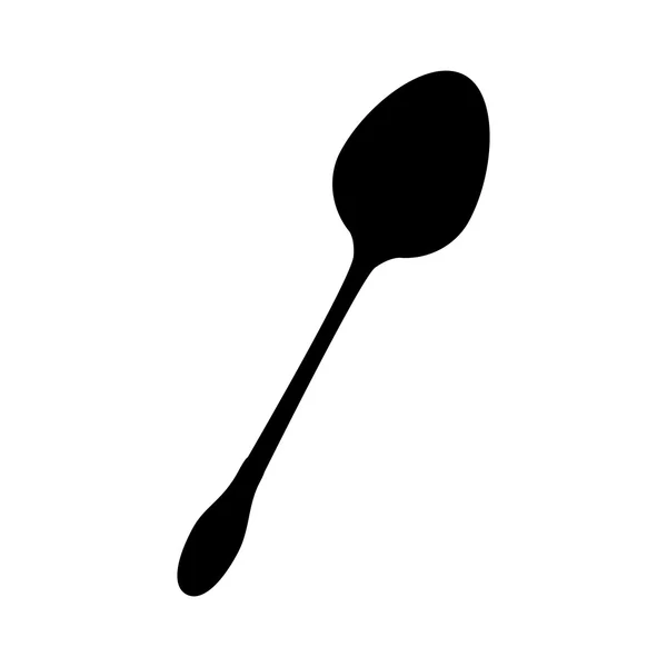 Cuchara utensilio de comedor comer vector icono — Archivo Imágenes Vectoriales