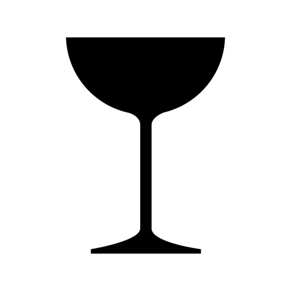 Copa de vidrio icono de vino vector — Archivo Imágenes Vectoriales