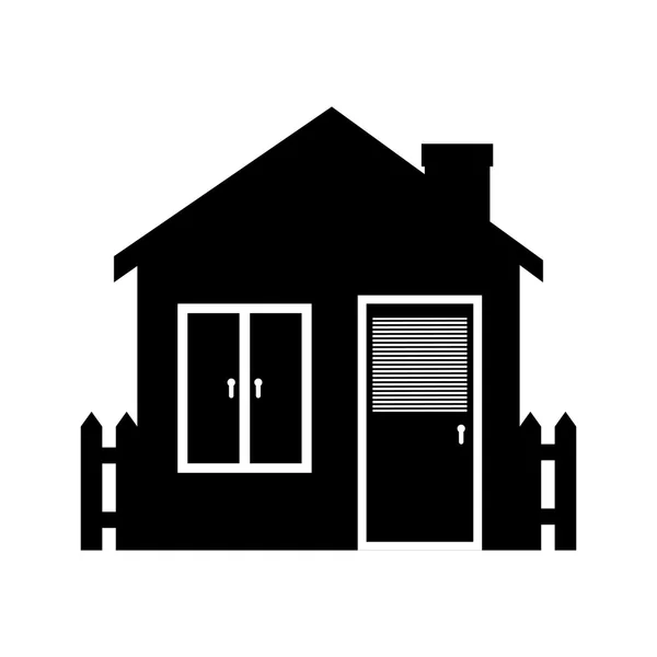 Casa janela porta ícone vetor —  Vetores de Stock