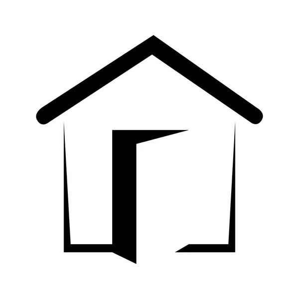 House door classic property icon vector — Stock Vector