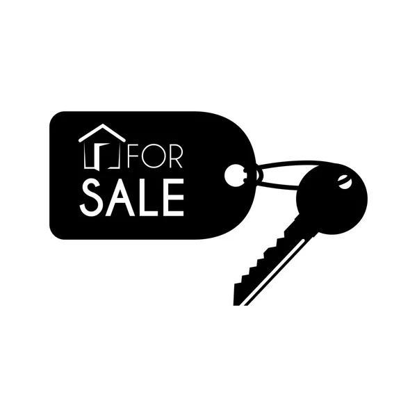 Clé à vendre porte-clés icône vecteur — Image vectorielle