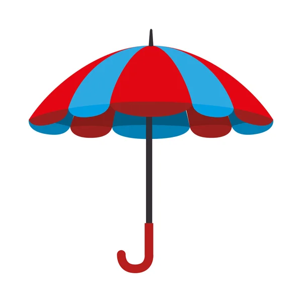 Guarda-chuva vetor ícone listrado aberto — Vetor de Stock