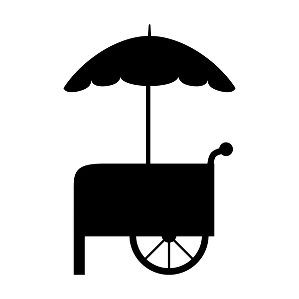 Stoisko parasol koszyka ikonę wektor — Wektor stockowy