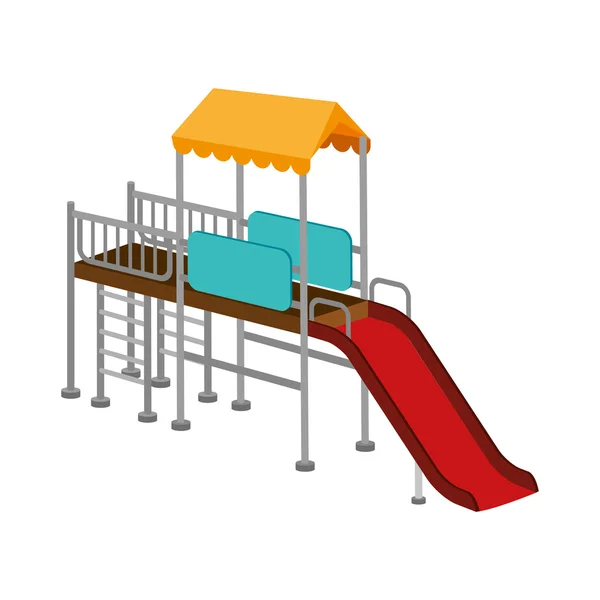 Playground slide game icon vector — Stock Vector