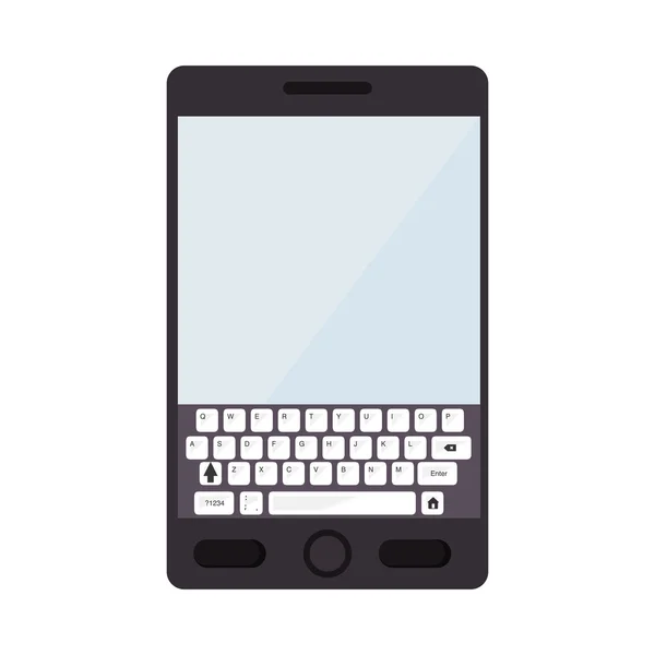 Smartphone écran téléphone portable icône clavier vecteur — Image vectorielle