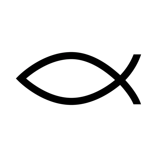 Fish christ religion icon vector — Stock Vector