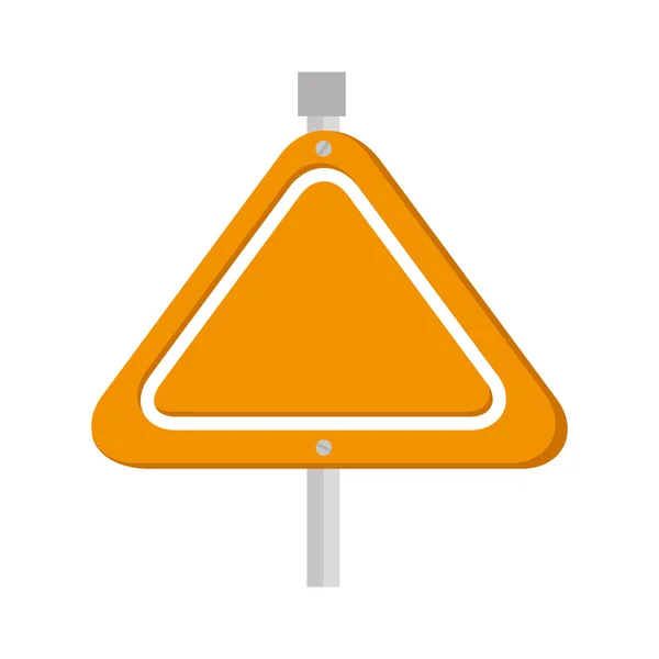 Gele teken waarschuwen driehoek pictogram vector — Stockvector