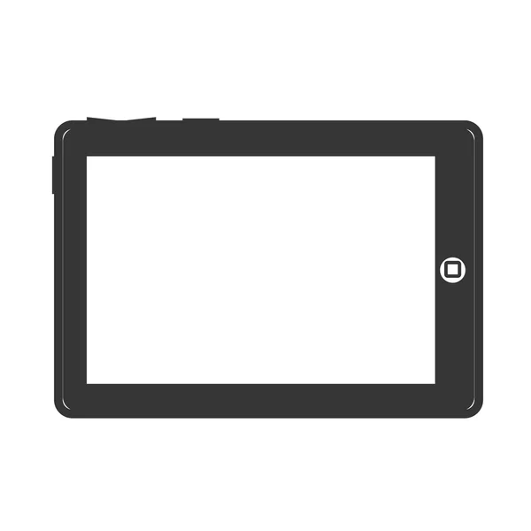 Tableta dispositivo pantalla tecnología icono electrónico vector — Vector de stock