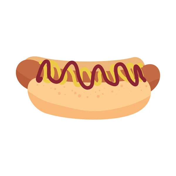 Hot Dog Food Icon Vektor — Stockvektor