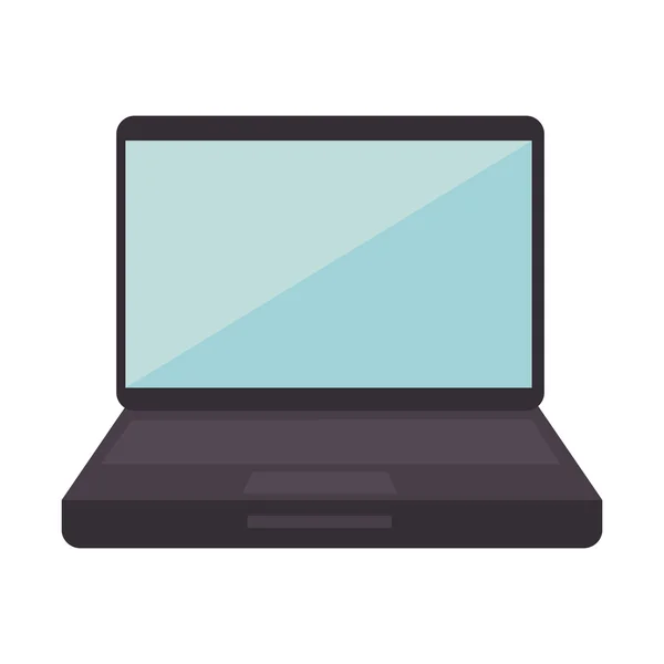 Laptop screen computer portable technology electronic icon vecto — Stock Vector