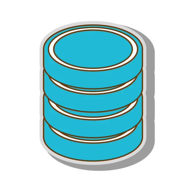 Base de datos disco duro base de datos sistema host — Vector de stock