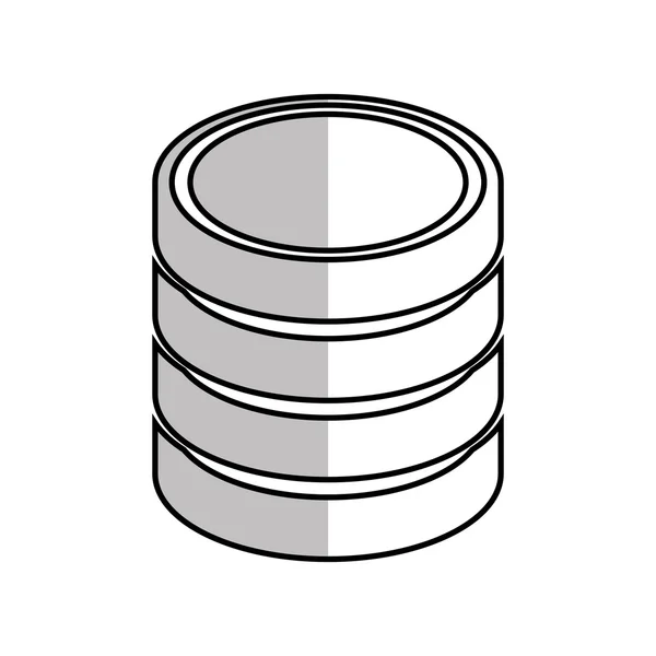 Base de datos sistema host de disco duro — Vector de stock